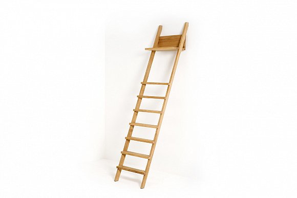 Multifunctional Wooden Ladder with Wool Pocket - Gessato