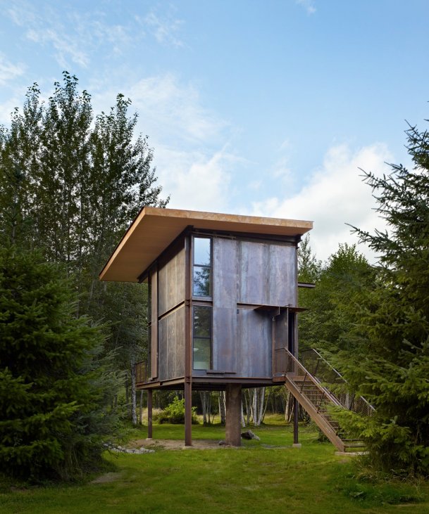 Rugged Steel Cabin In Washington State