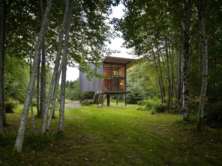 Rugged Steel Cabin In Washington State