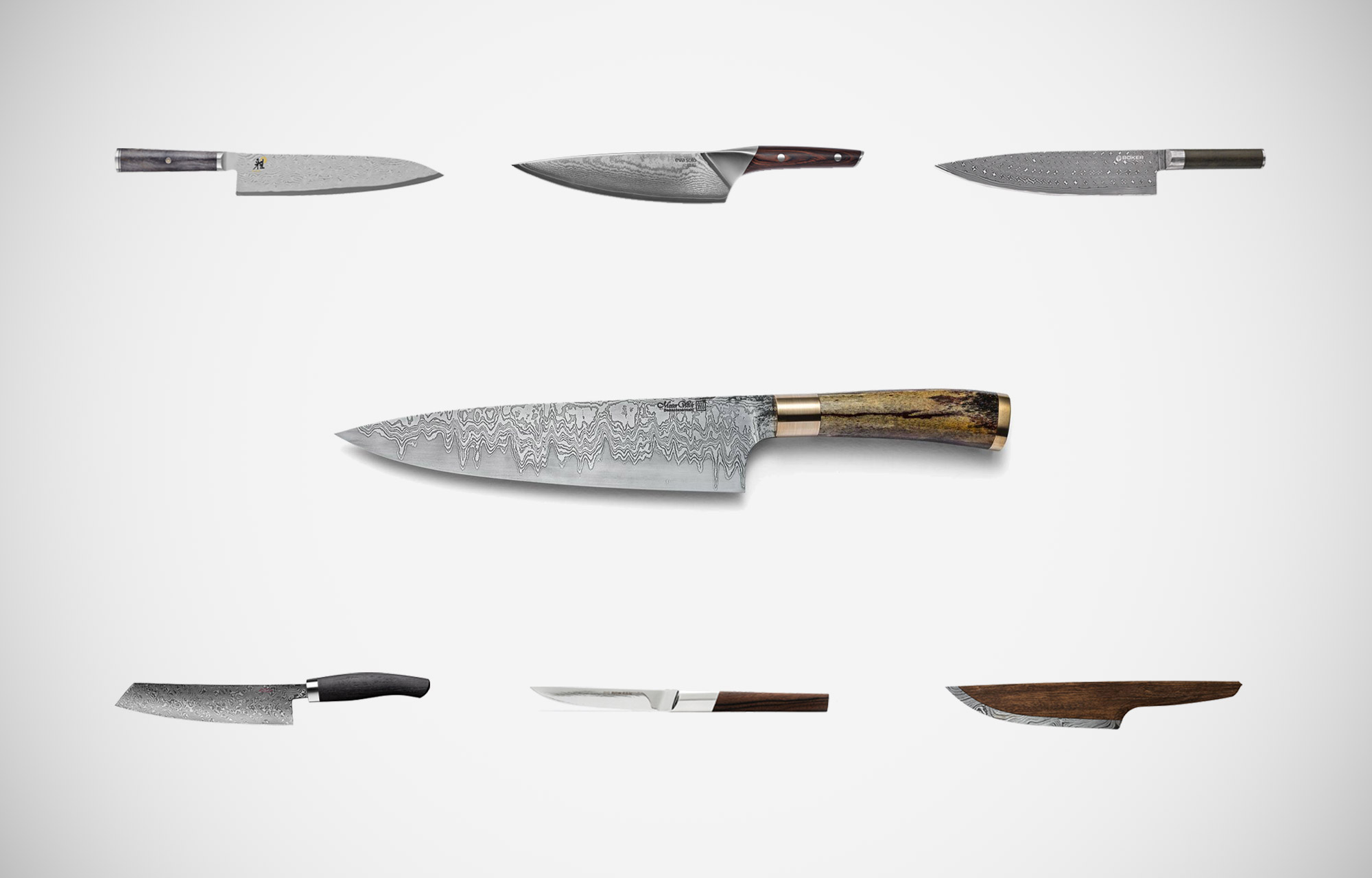 Razor-sharp Damask Knives | Darkblue Edition