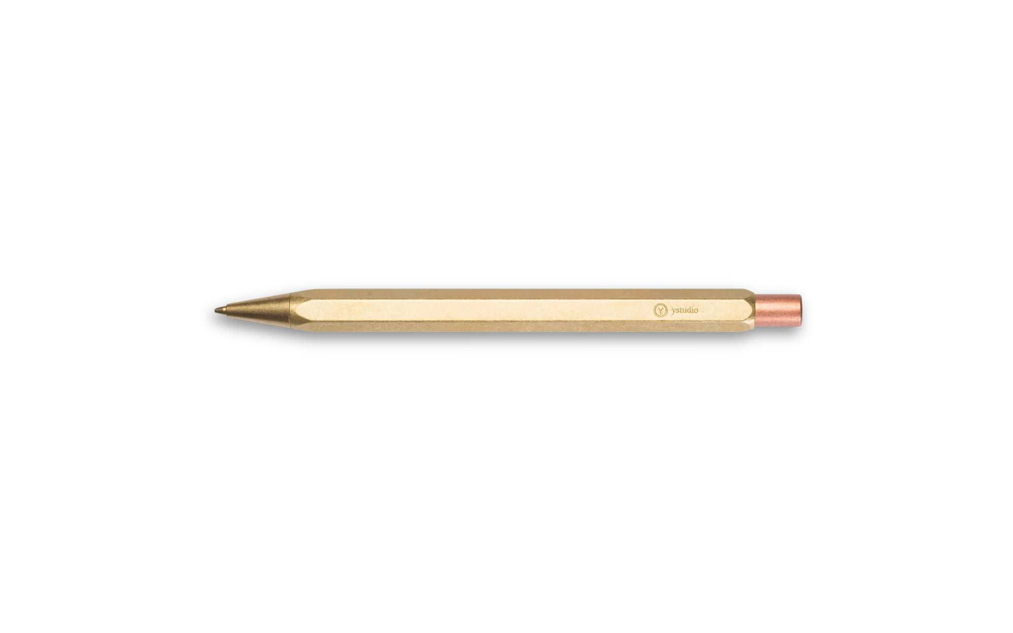 AJOTO Brass Natural Brushed Rollerball Pen