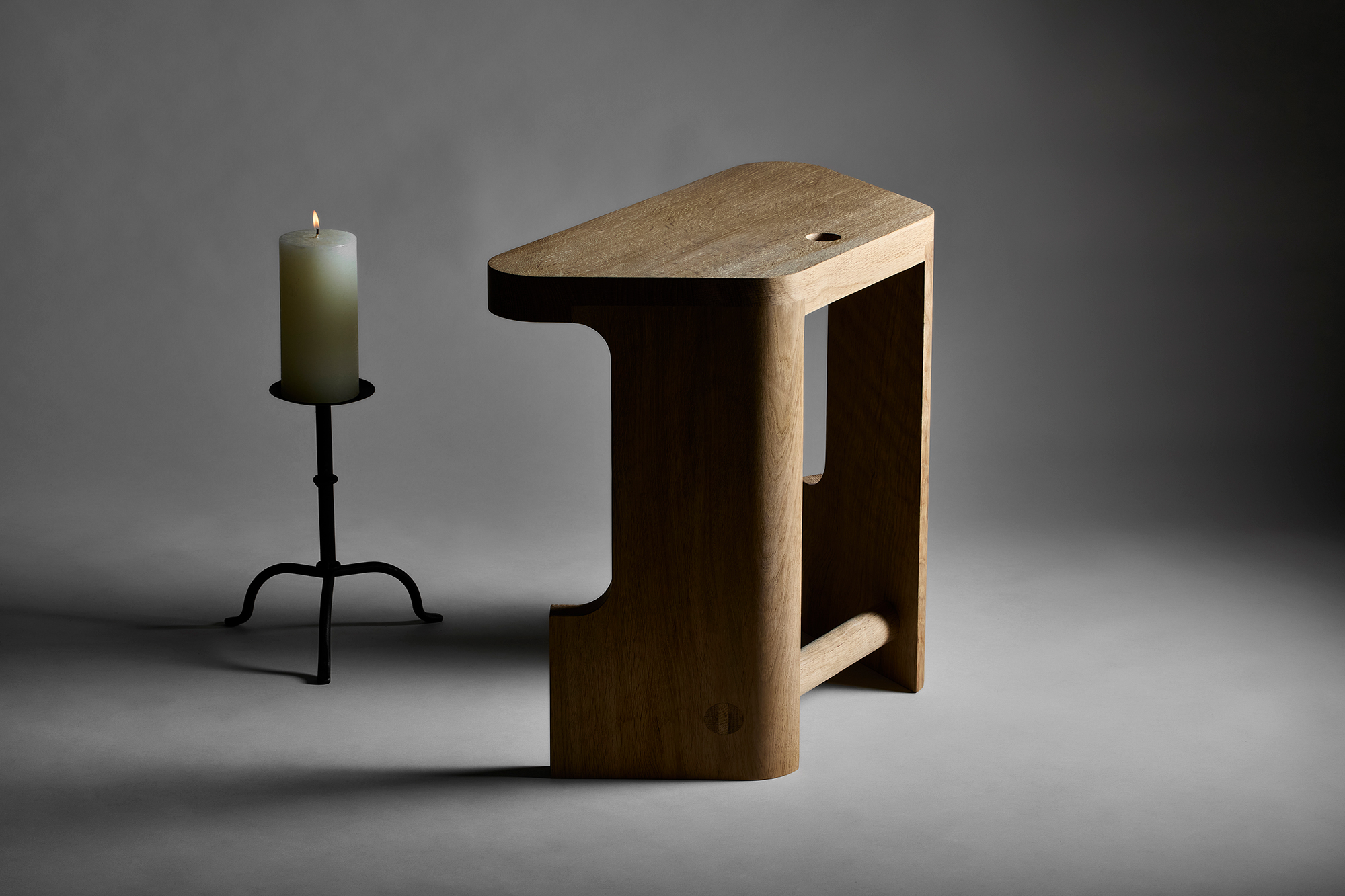 The Pew Stool and Side Table by EJM Studio - Gessato