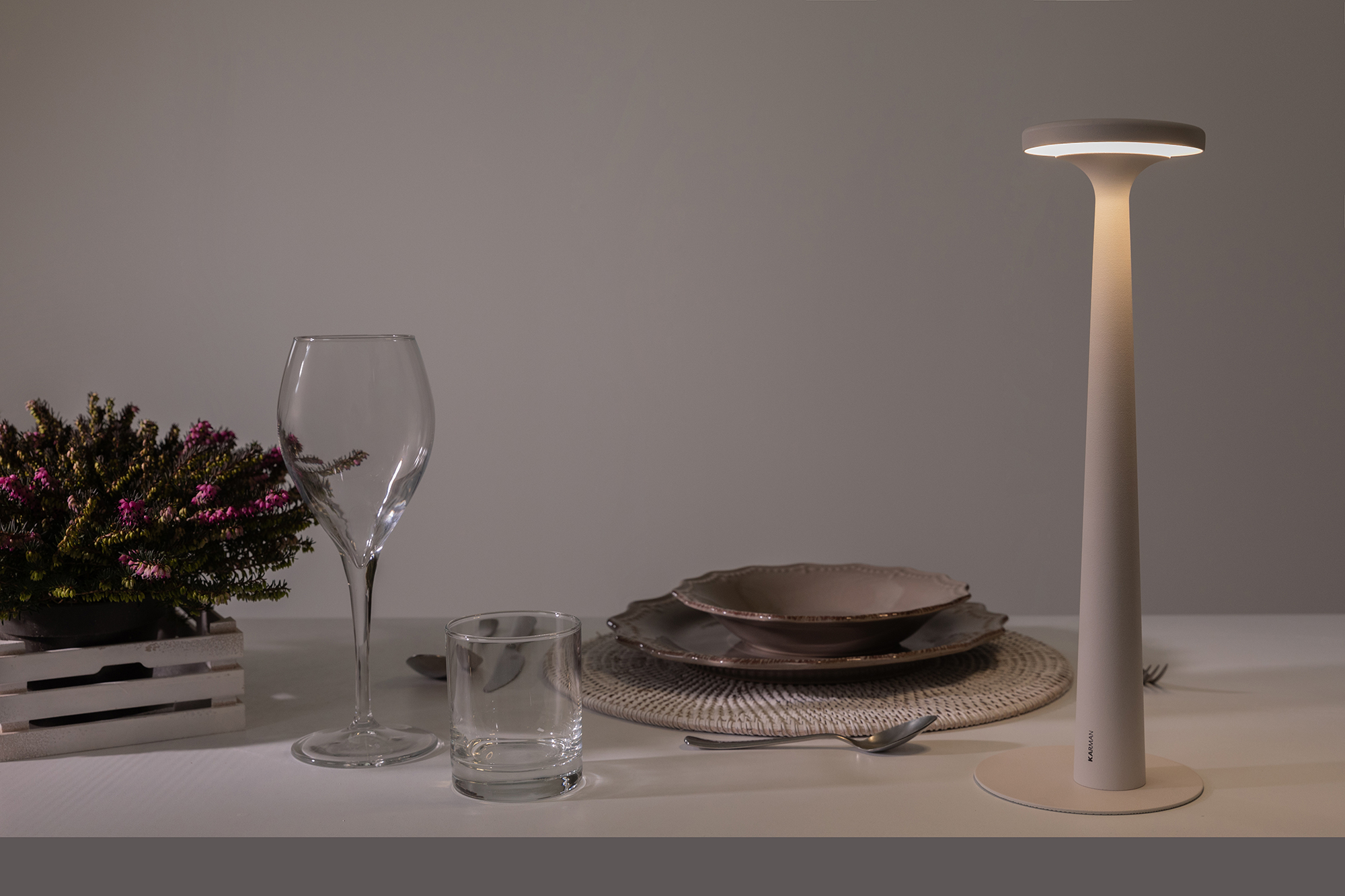 The Papiria Rechargeable Table Lamp - Gessato