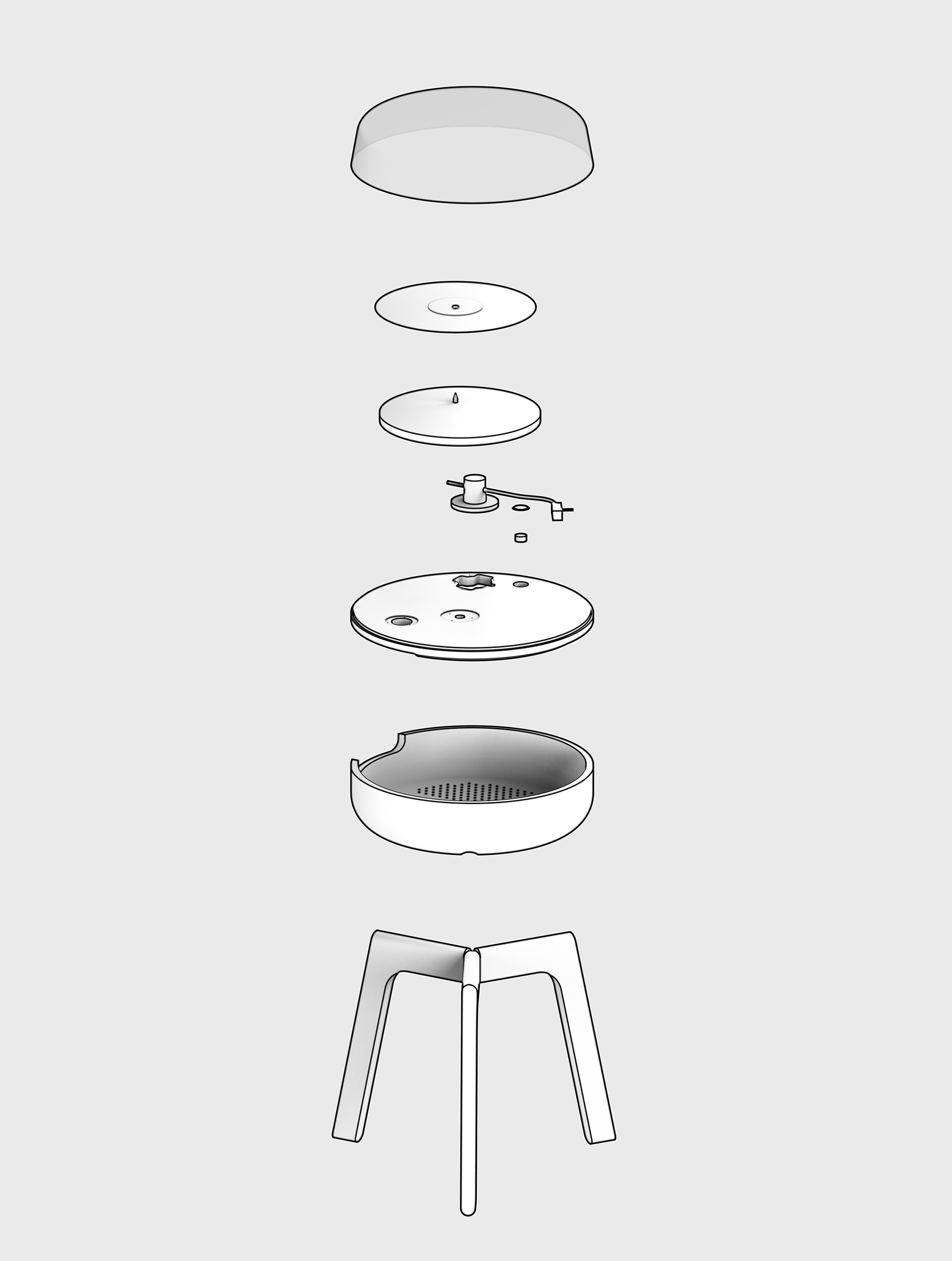 Turntable by Amunì Studio - Gessato