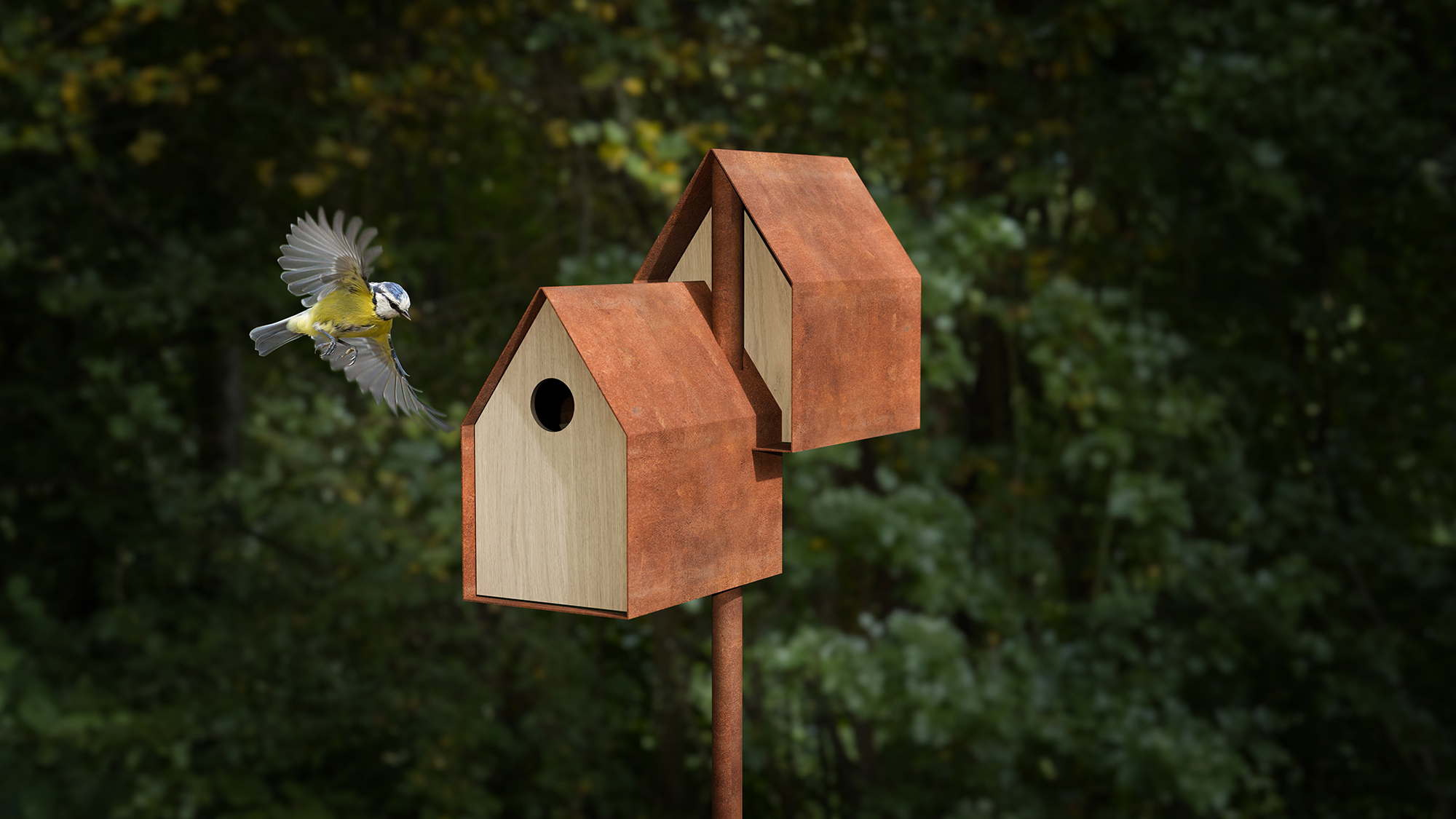 Noaste Noaber, Birdhouses Designed for Social Birds - Gessato